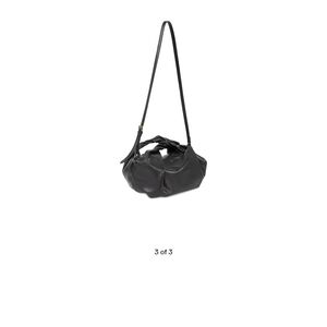 Black Leather Shoulder Bag - Sleek Everyday Crossbody
